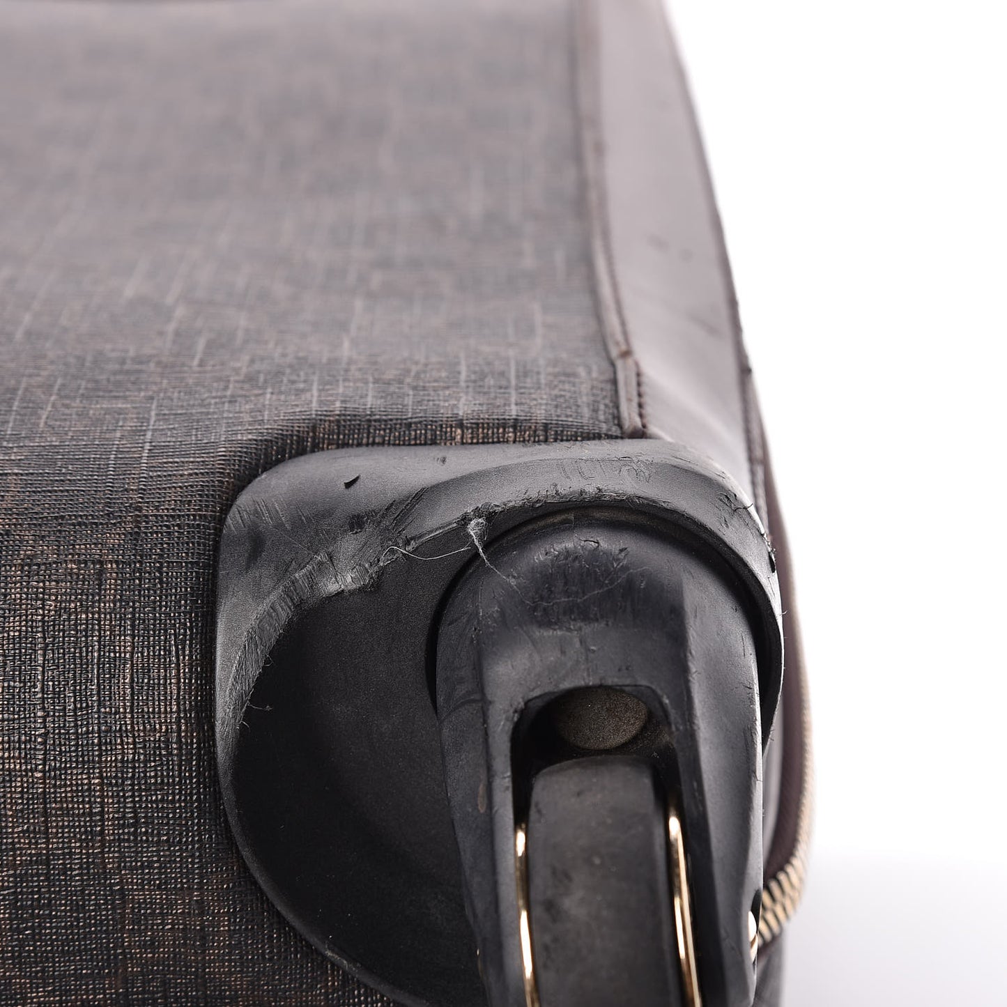 GG Supreme Monogram Four Wheel Carry On Suitcase Dark Brown