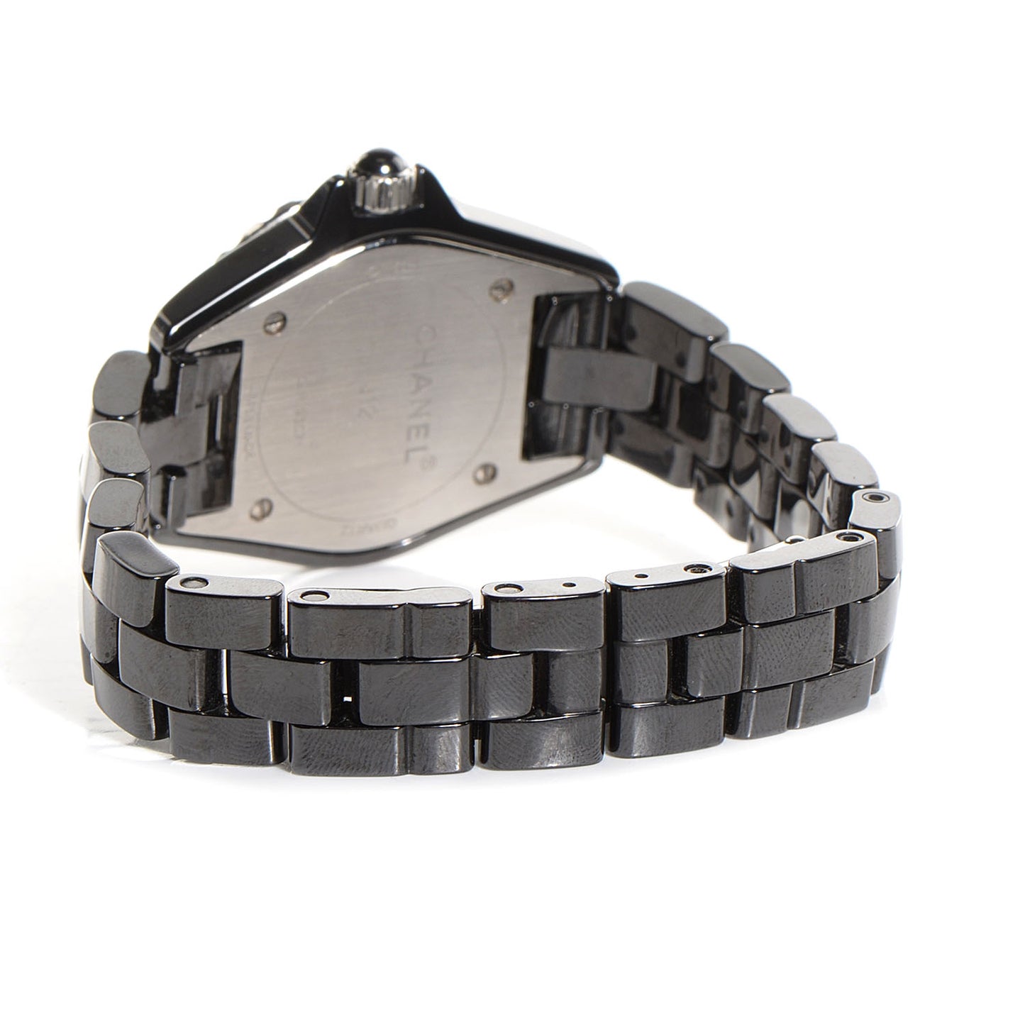 Stainless Steel Ceramic Diamond Bezel 29mm J12 Quartz Watch Black