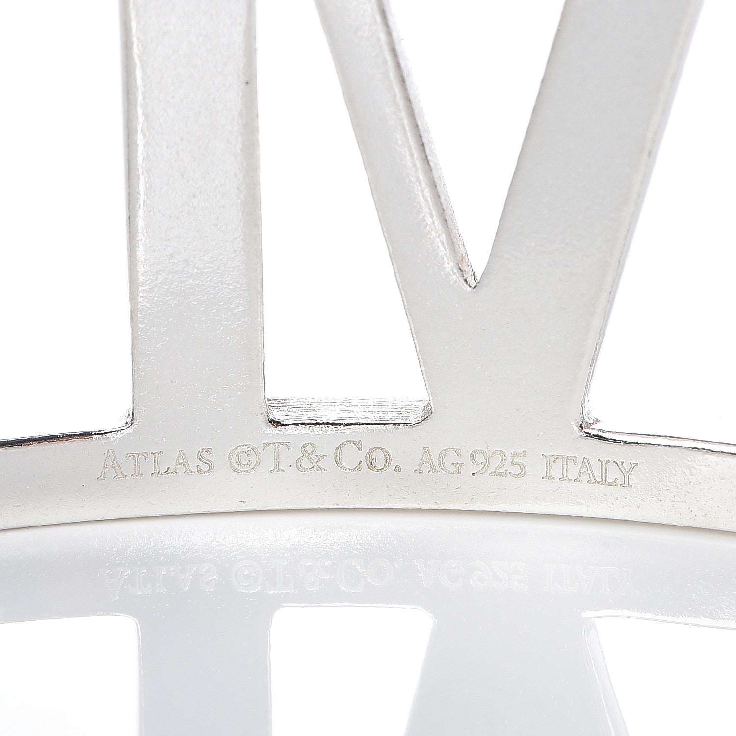 Tiffany Sterling Silver Atlas Open Bangle Bracelet 4 of 4