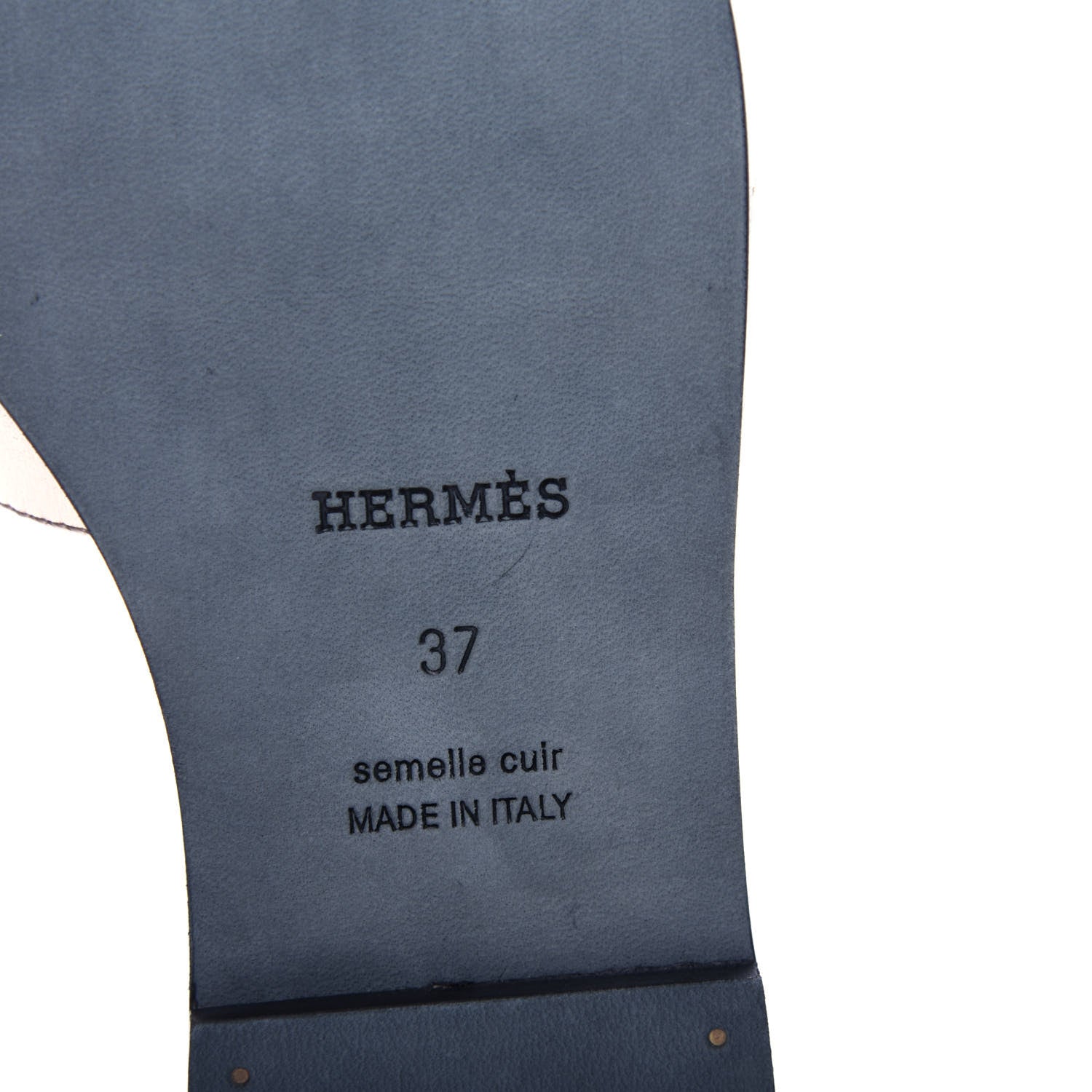 Hermes Metallic Nappa Oran Sandals 37 Rose Dore 9 of 11