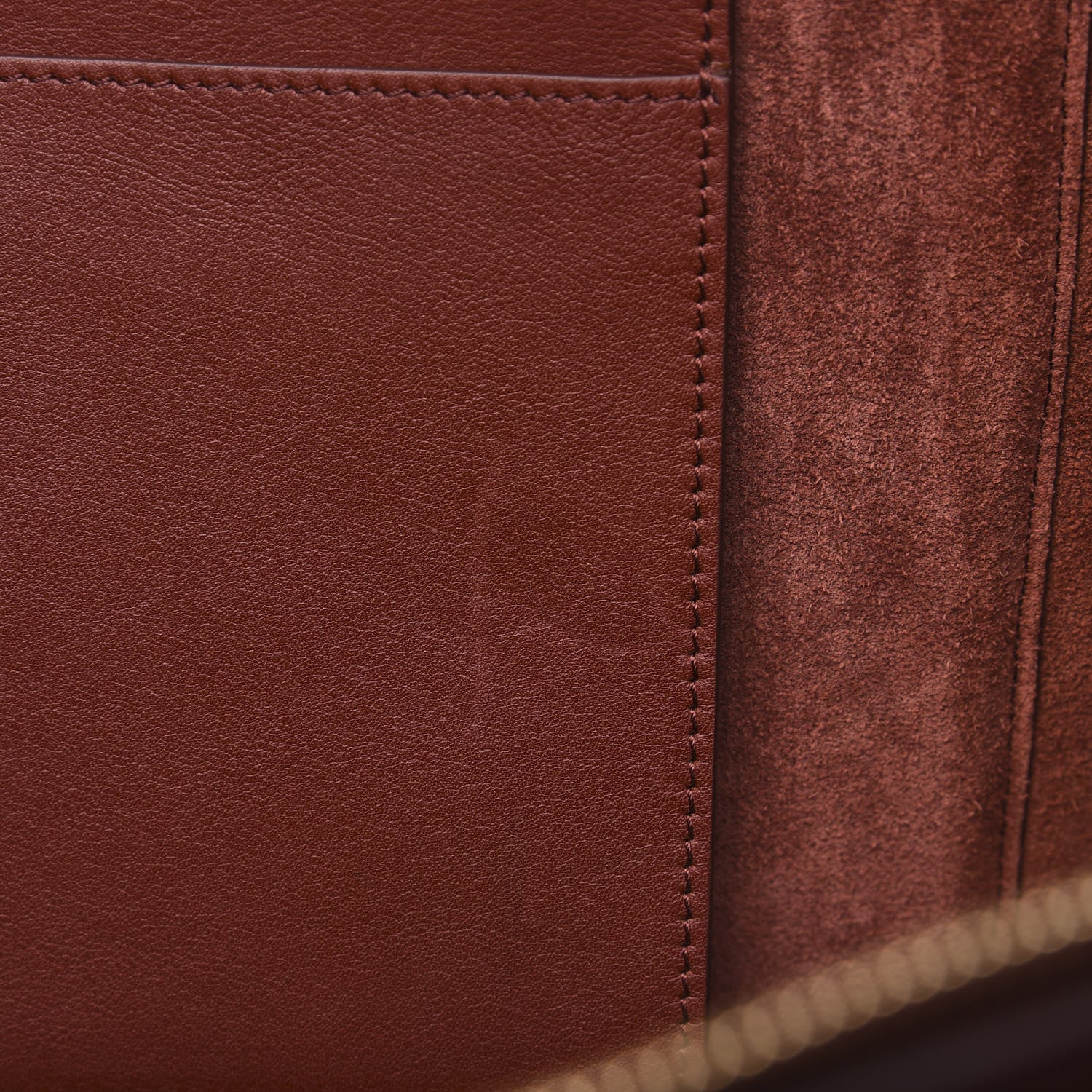 Celine Calfskin Medium Tri-Fold Bag Red Wood 11 of 11