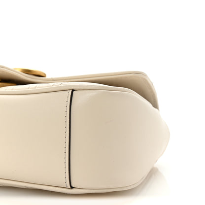 Gucci Calfskin Matelasse Mini GG Marmont Shoulder Bag White 9 of 9