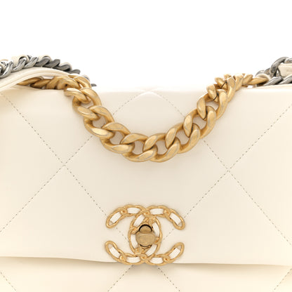 Chanel Lambskin Quilted Medium Chanel 19 Flap White 8 of 11