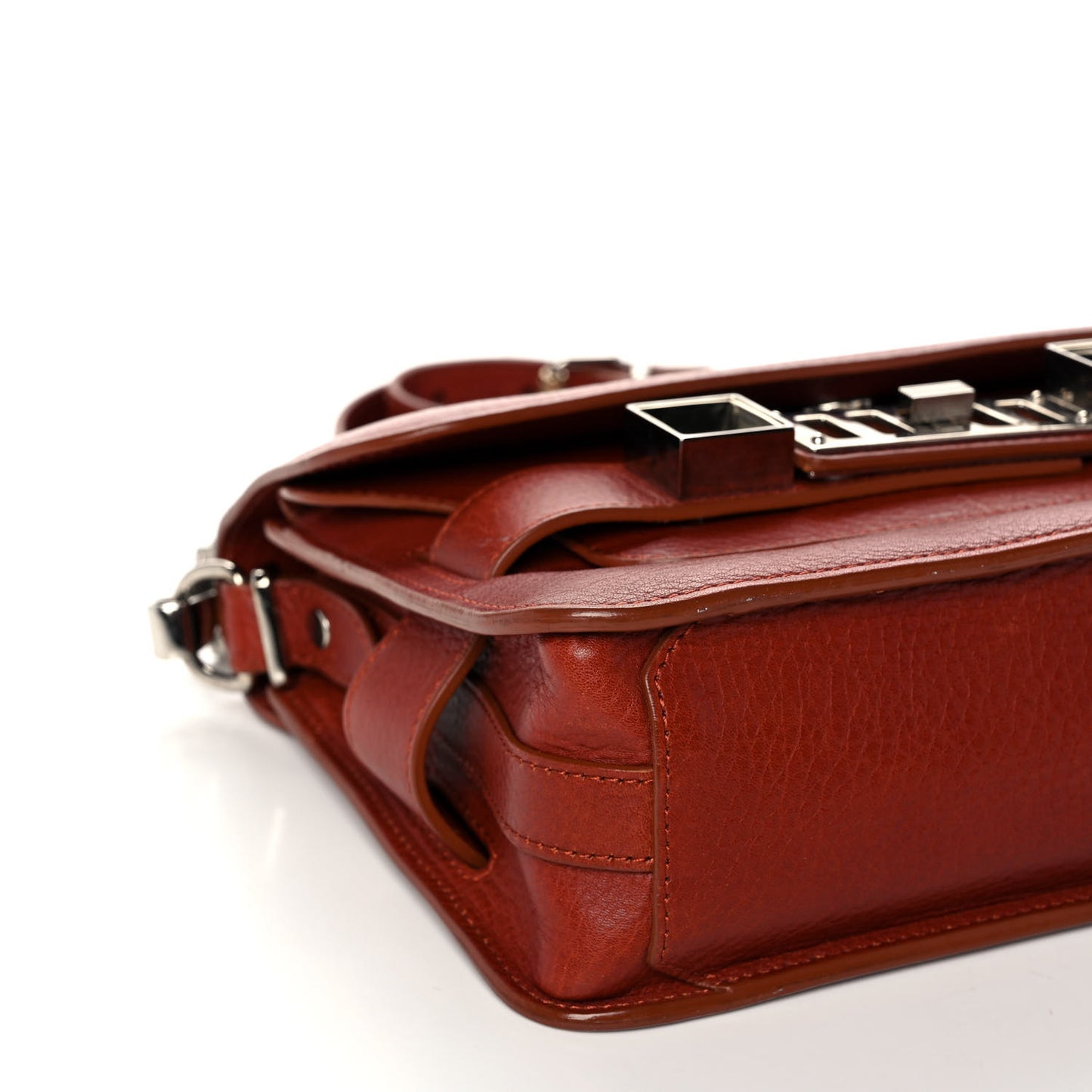Calfskin Mini PS11 Classic Shoulder Bag Saddle
