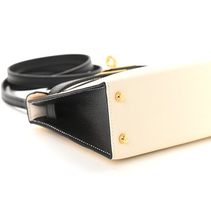 Hermes Epsom Horseshoe Mini Kelly Sellier 20 Craie Black 10 of 12