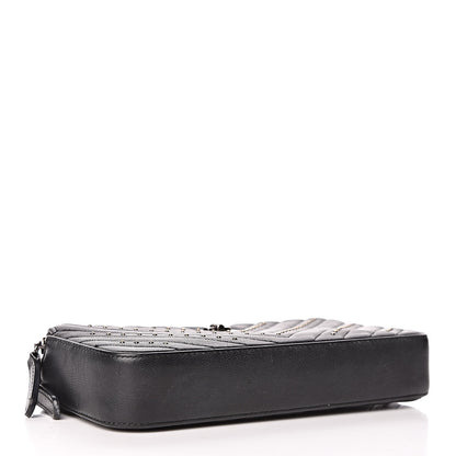Chanel Sheepskin Chevron Quilted Studded Reissue Small Clutch With Chain Black 4 of 13