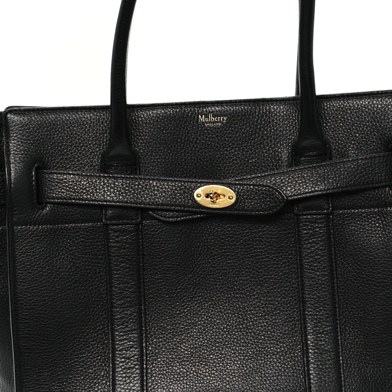 Mulberry Classic Grain Bayswater Zip Tote Black 7 of 11