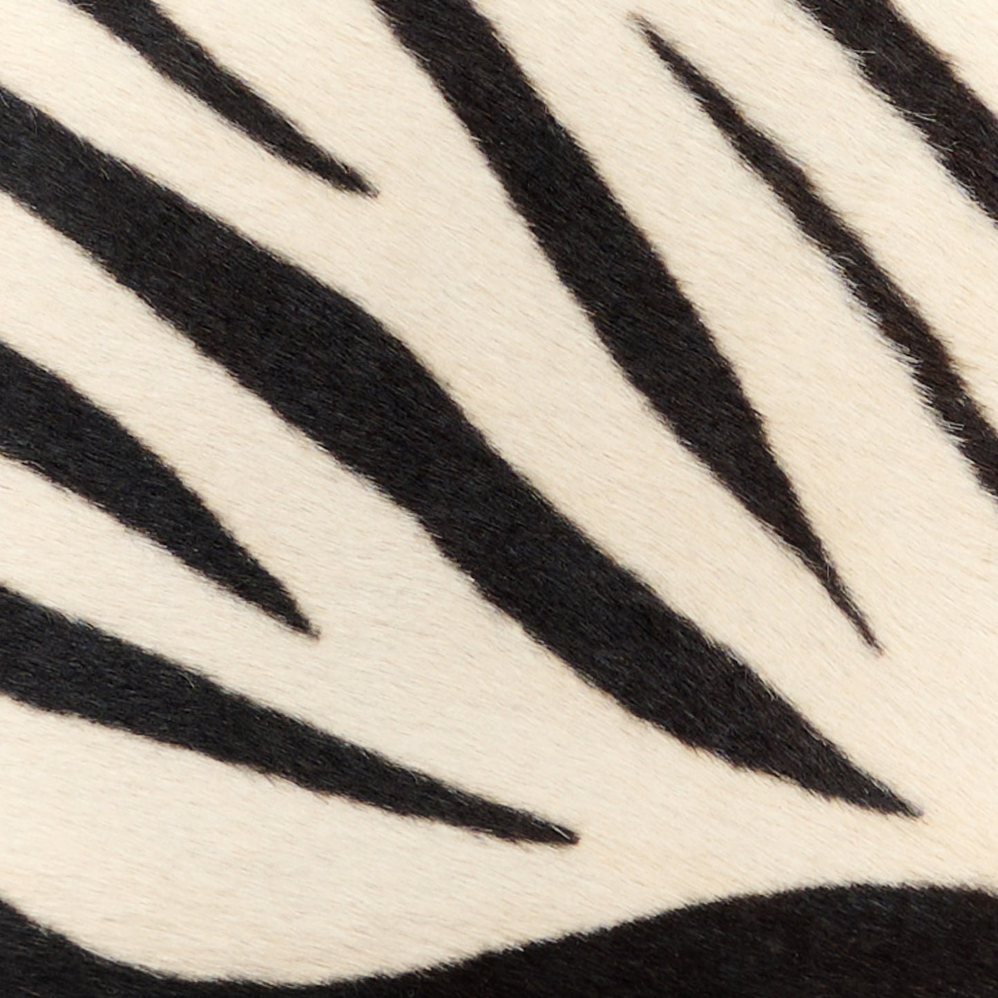 Calf Hair Top Handle Frame Bag Black White