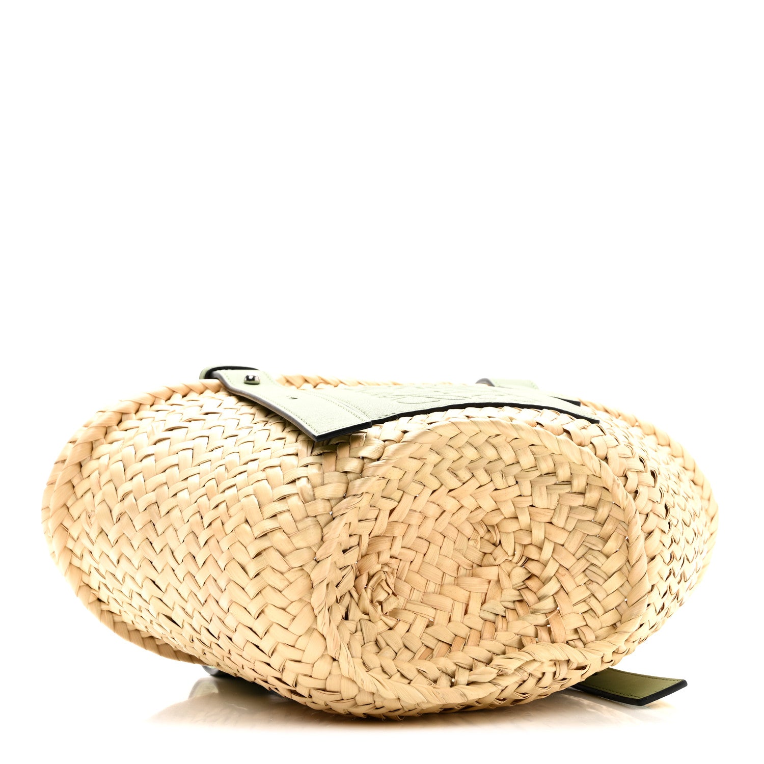 Loewe Raffia Small Basket Tote Bag Natural Green 4 of 10