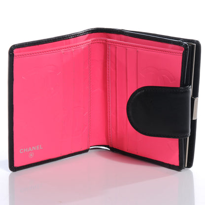Chanel Calfskin Quilted Bi-fold Wallet Black White 6 of 8