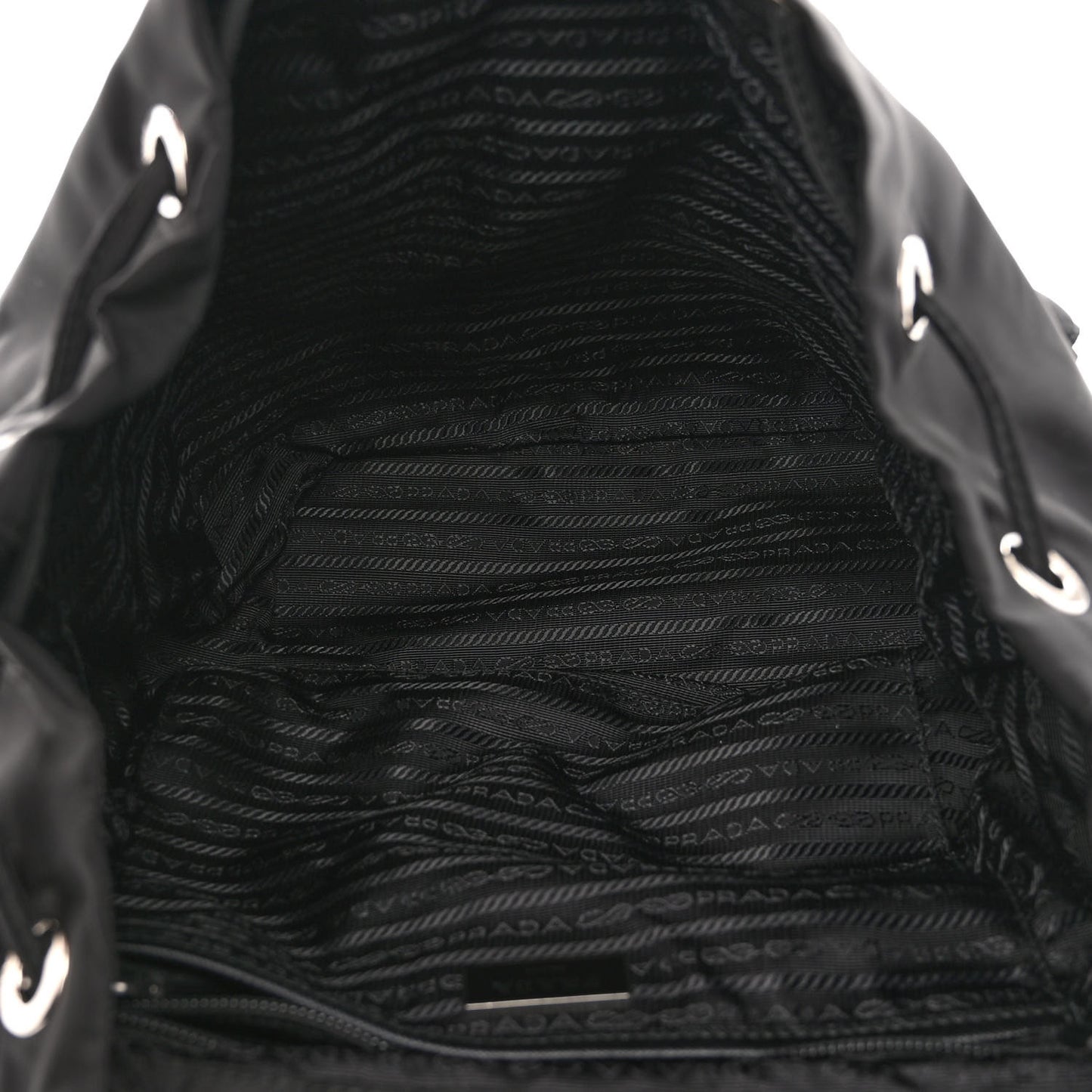 Tessuto Nylon Saffiano Medium Backpack Black