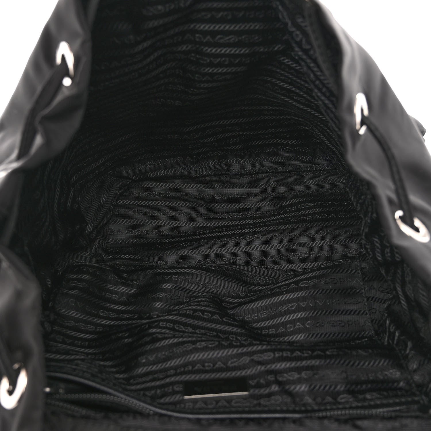 Prada Tessuto Nylon Saffiano Medium Backpack Black 5 of 9