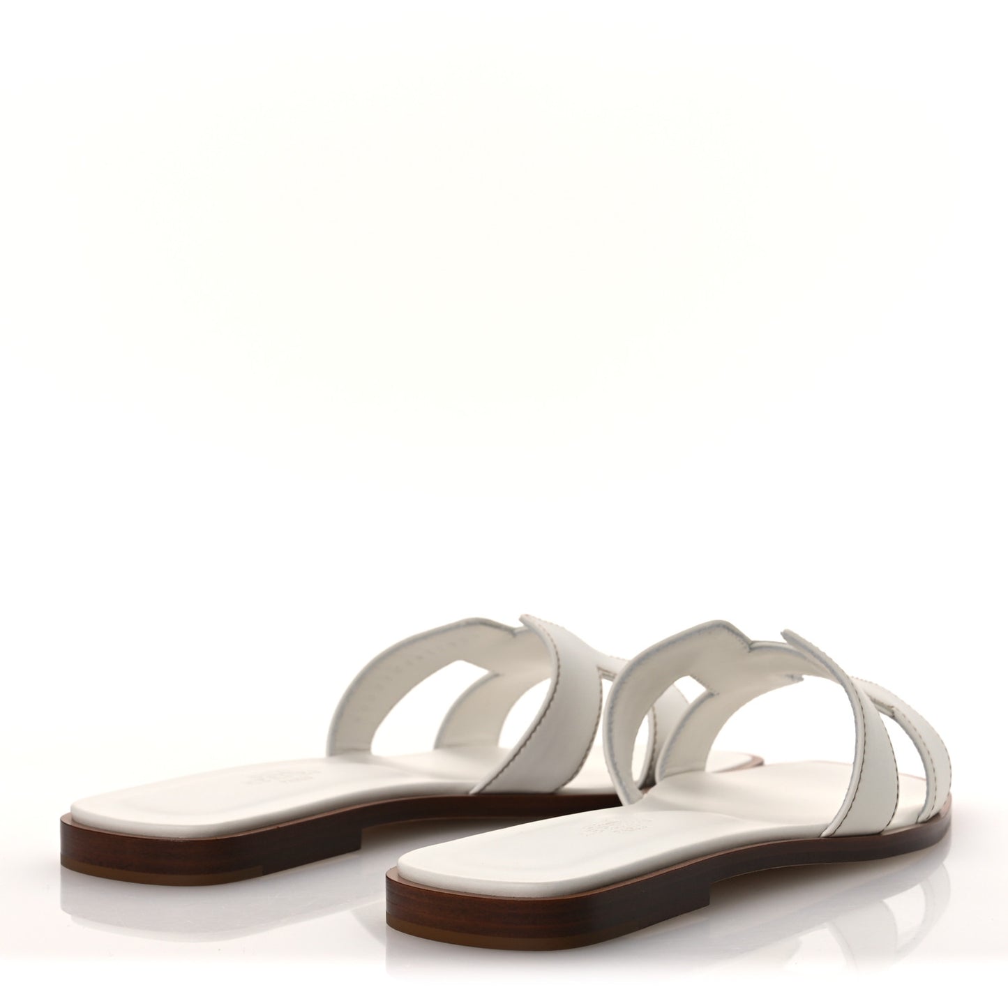 Box Calfskin Oran Sandals 36 White
