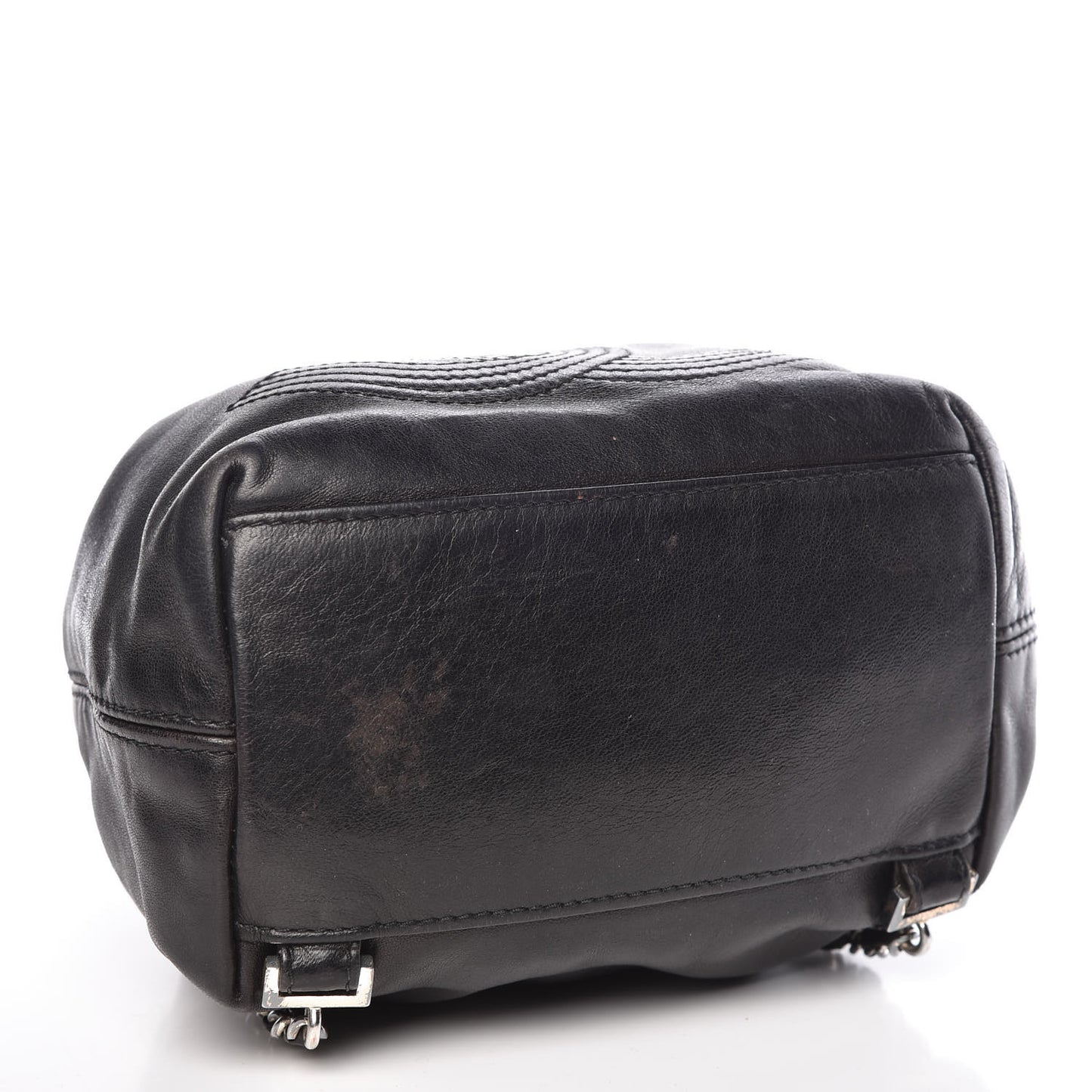 Lambskin CC Drawstring Backpack Black