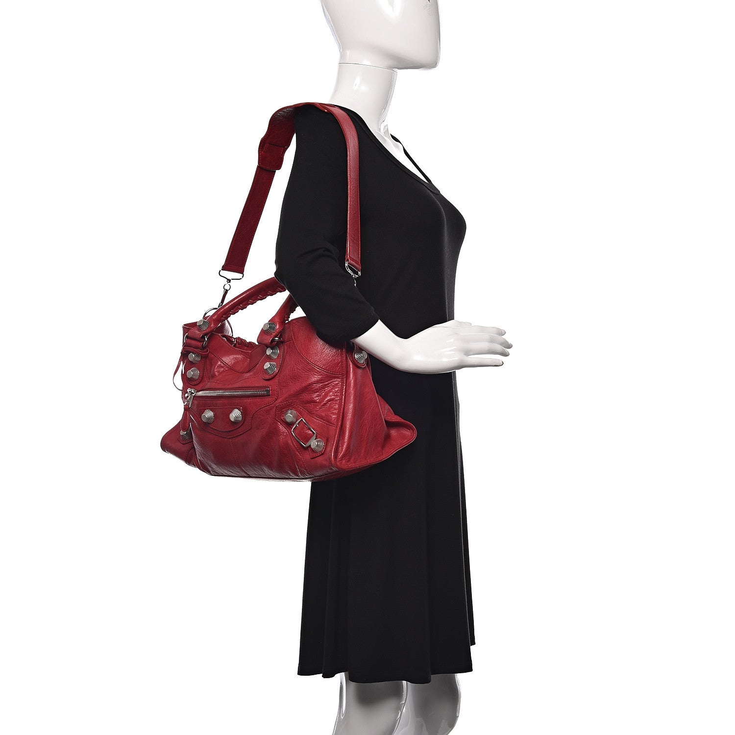 Balenciaga Agneau Giant 21 Silver Hardware Part Time Rubisse 2 of 13