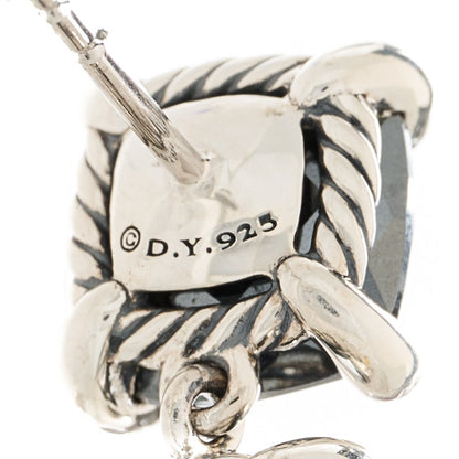 David Yurman Sterling Silver Diamond Hematite Elongated Drop Earrings 4 of 4