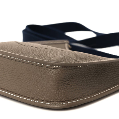 Hermes Taurillon Clemence Amazone Evelyne TPM Etoupe Bleu Indigo 11 of 11
