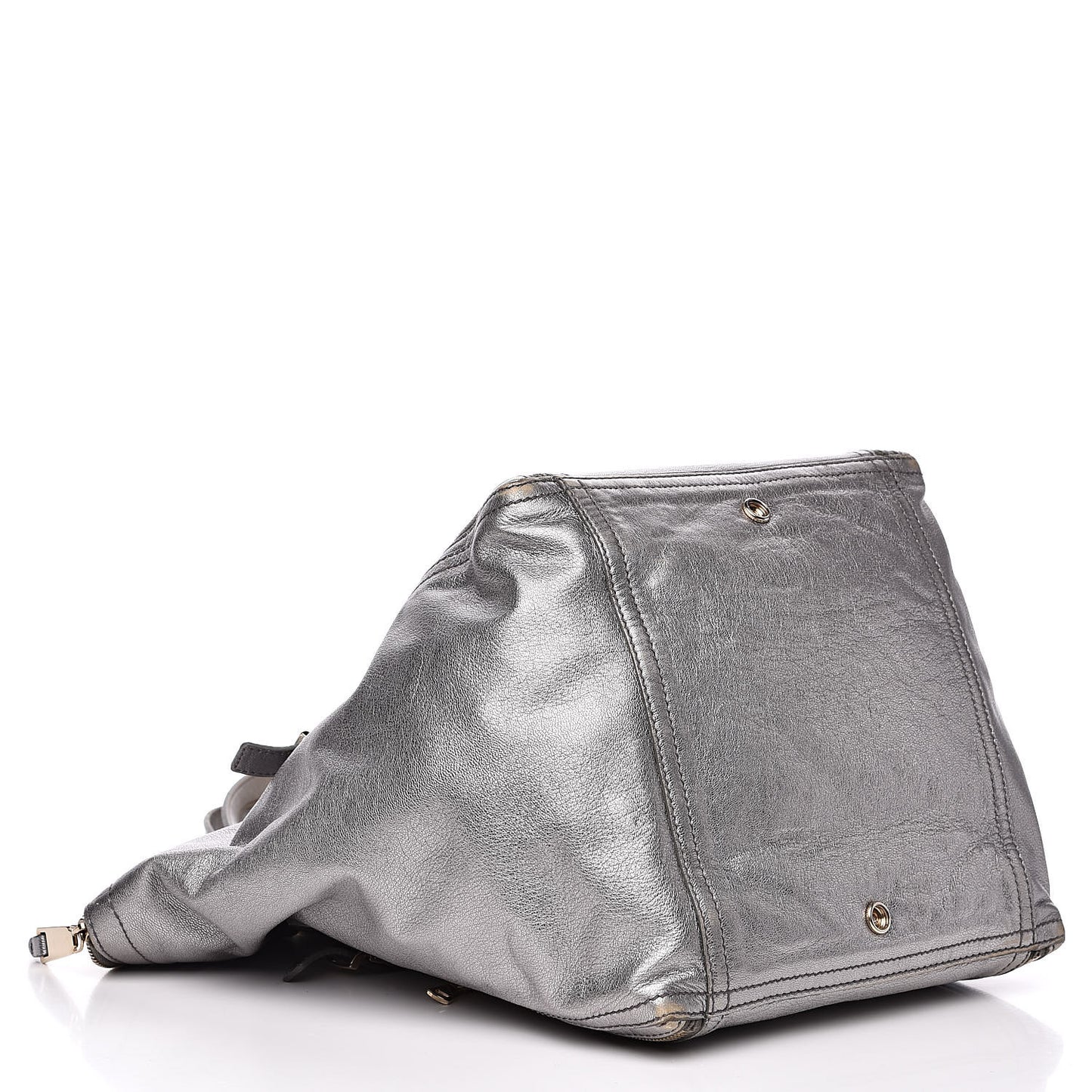 Calfskin Small Downtown Silver