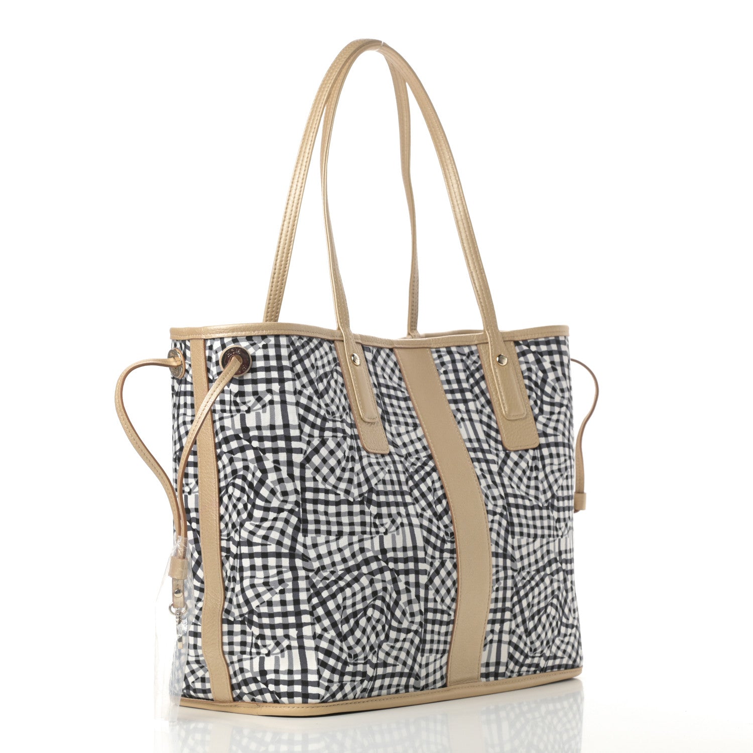 MCM Metallic Visetos Medium Liz Reversible Shopper Tote Gold 6 of 16