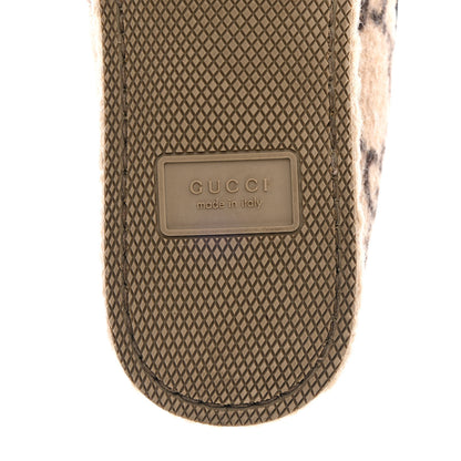 Gucci Covered Wool GG Monogram Womens Fria Horsebit Loafers 39 Beige Ebony Black Butterscotch 7 of 7