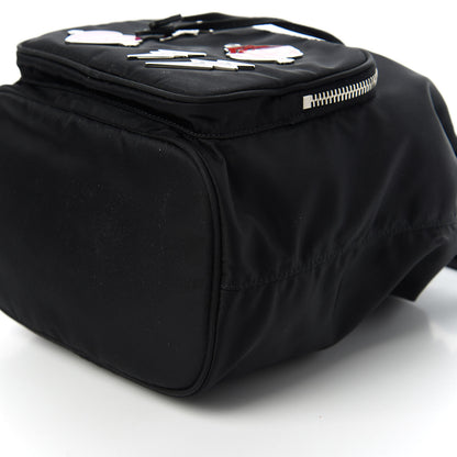 Prada Tessuto Nylon Saffiano Smalto Mini Bucket Crossbody Bag Black 7 of 9
