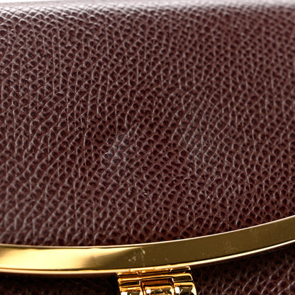 Salvatore Ferragamo Grained Calfskin Gancini Card Holder Brown 7 of 7