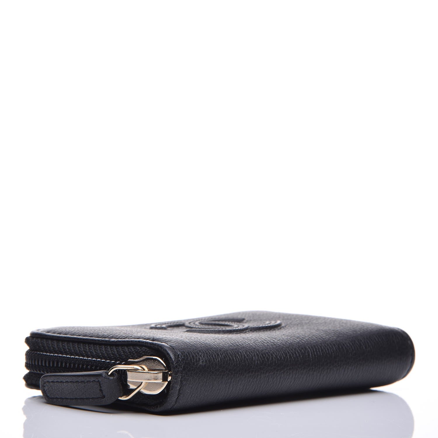 Chanel Calfskin Timeless CC Zip Around Coin Purse Black 4 of 10