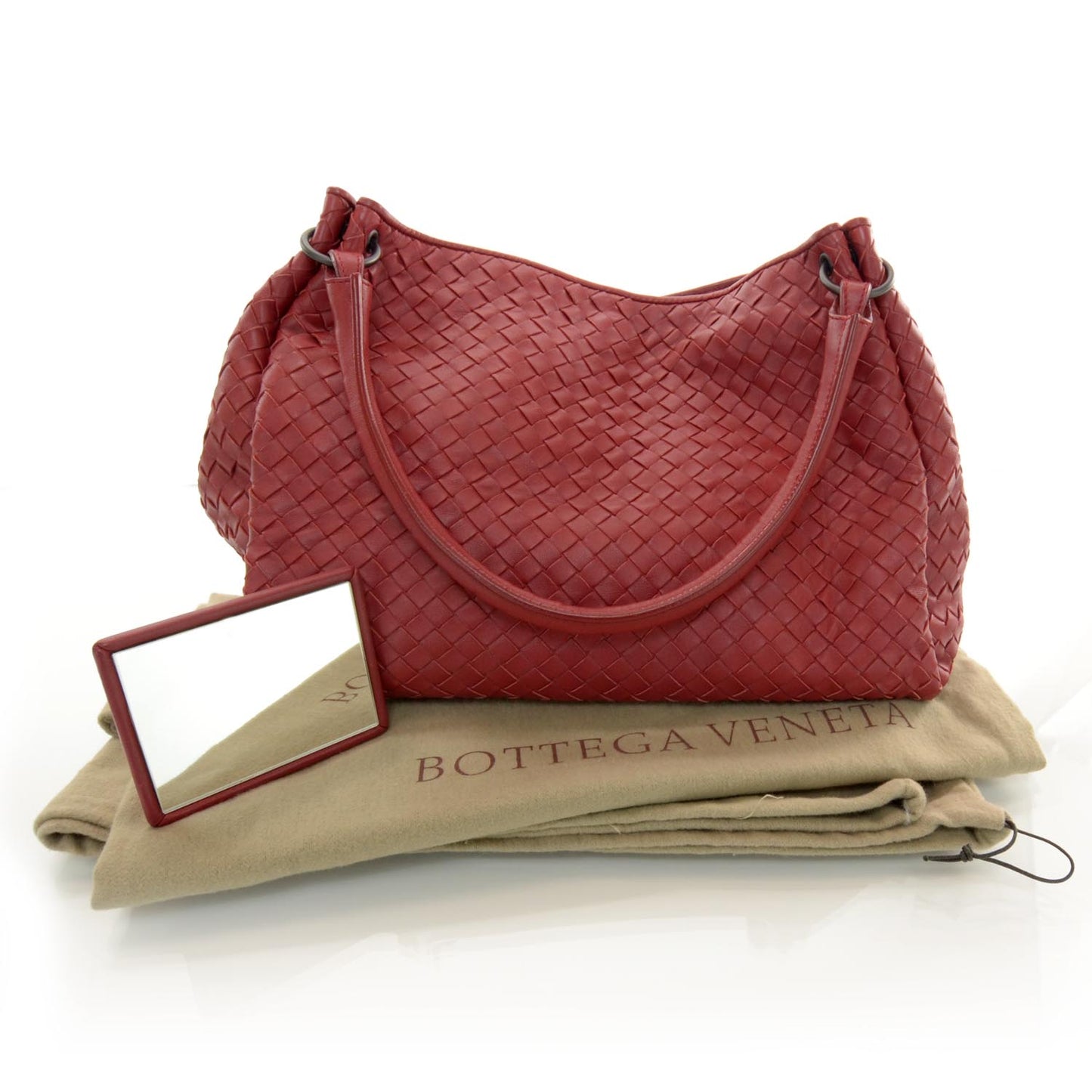 Nappa Intrecciato Parachute Bag Red