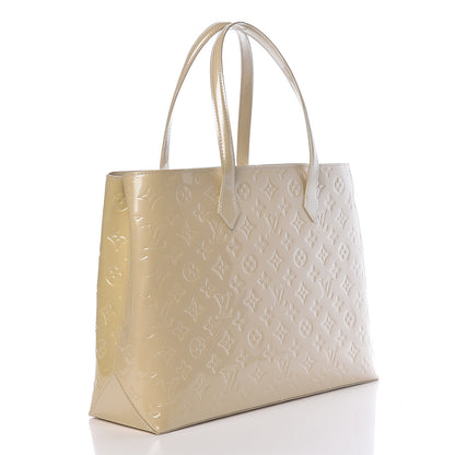 Louis Vuitton Vernis Wilshire MM Blanc Corail 3 of 9