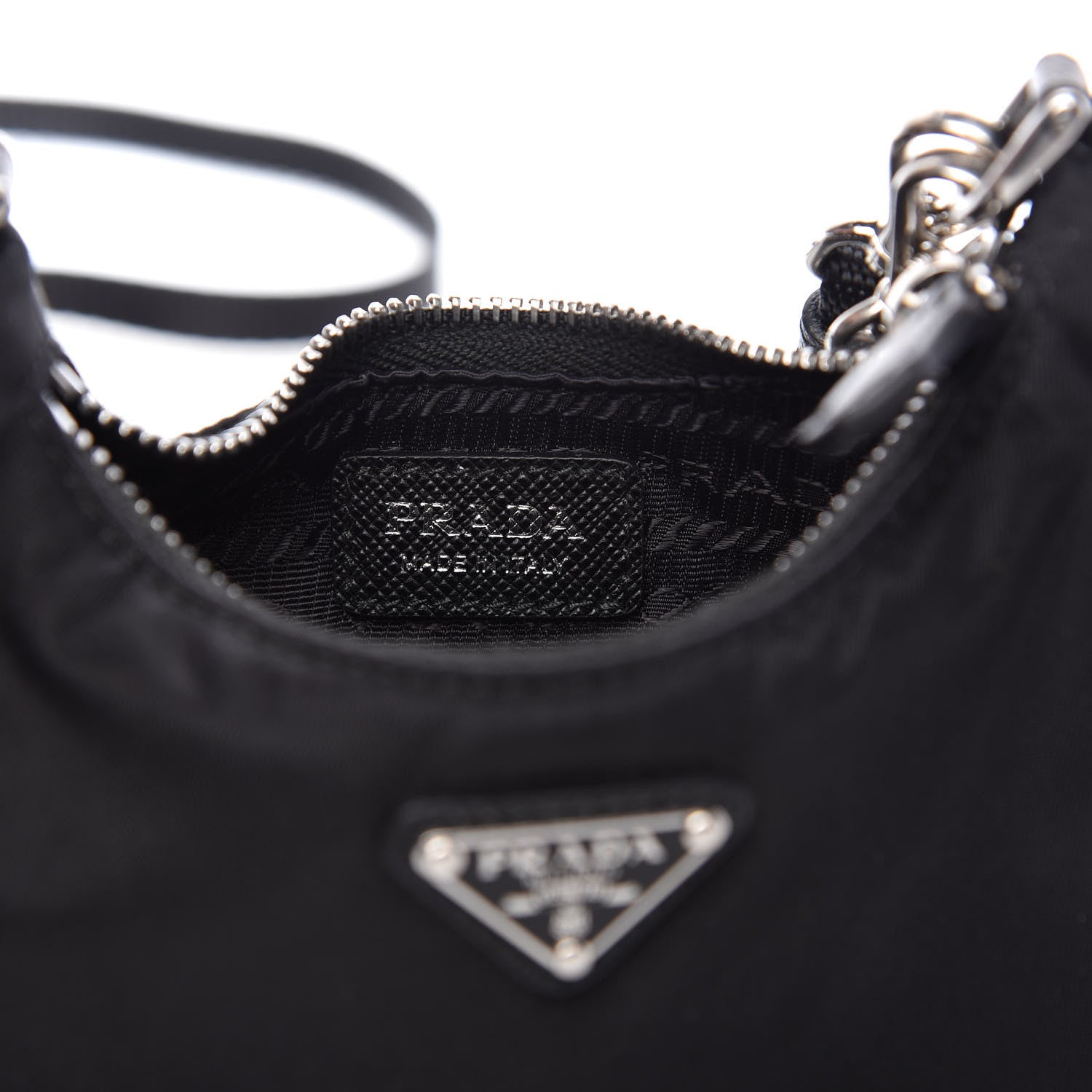 Prada Tessuto Nylon Mini Re-Edition 2000 Shoulder Bag Black 6 of 7