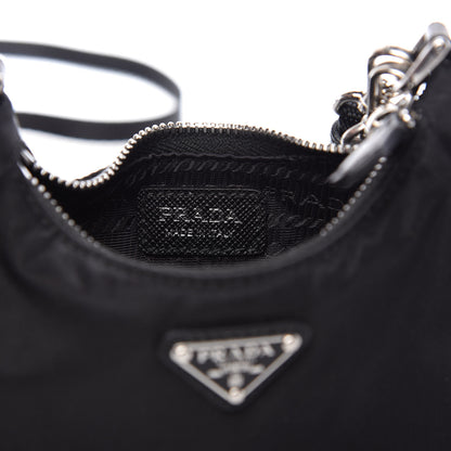 Prada Tessuto Nylon Mini Re-Edition 2000 Shoulder Bag Black 6 of 7