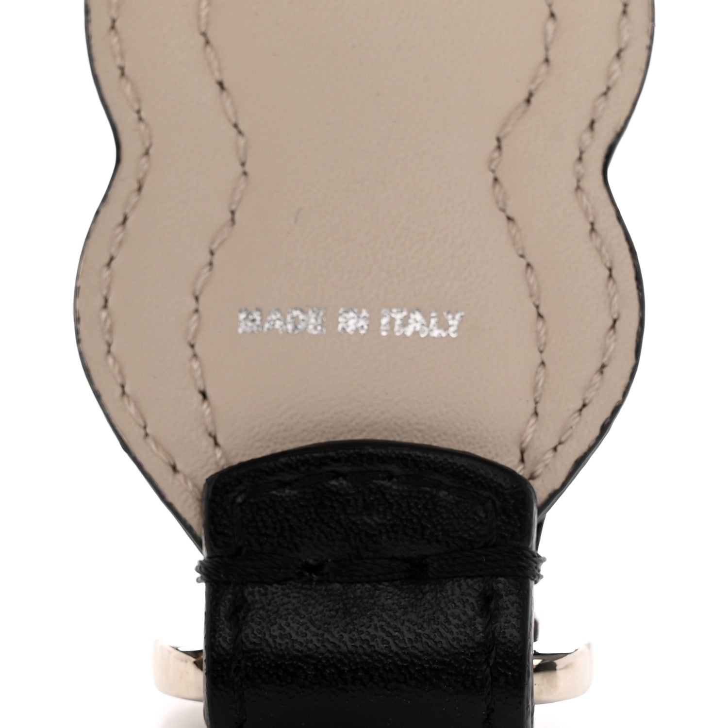 Fendi Calfskin Pearl Embellished Mini Strap You Black Camelia 4 of 4