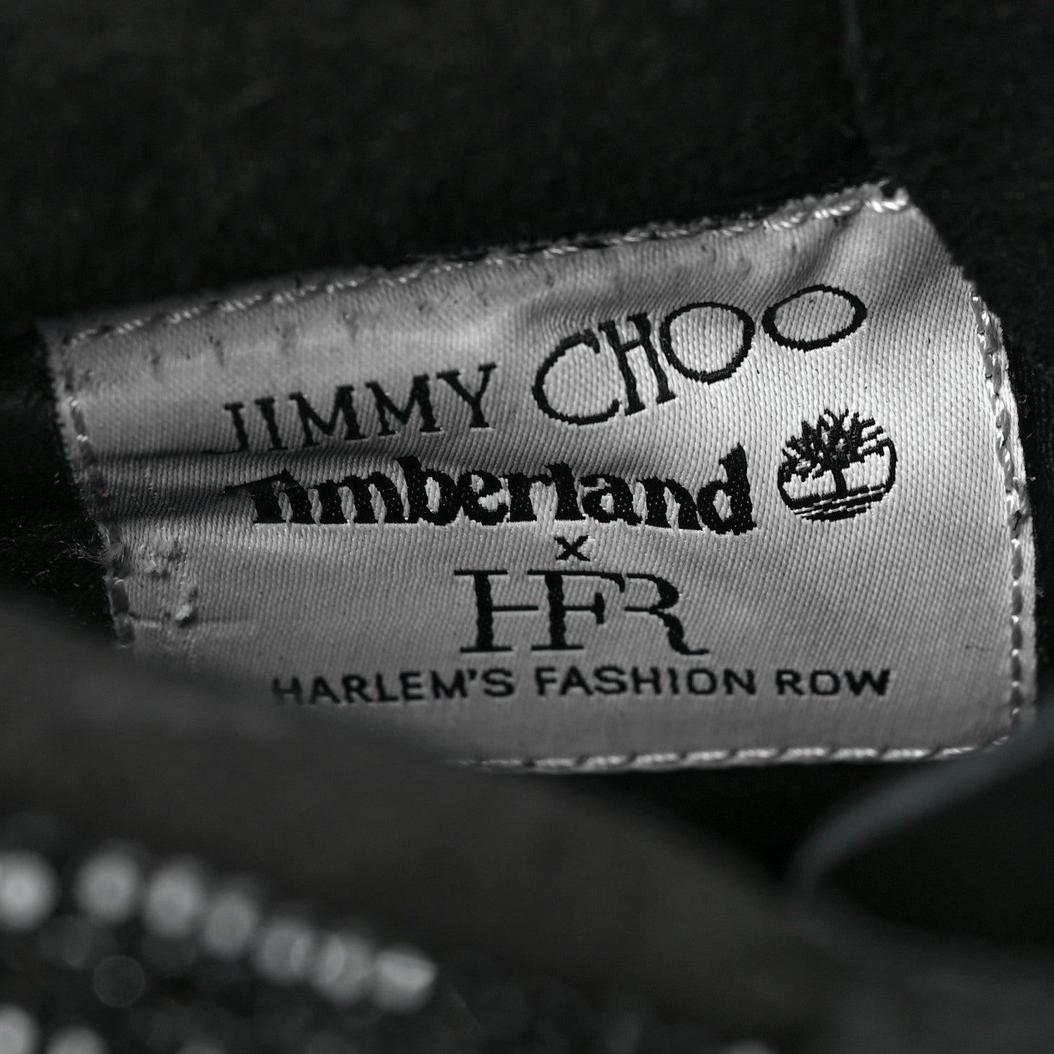 Jimmy Choo X TIMBERLAND Nubuck Swarovski Crystal Womens Ankle Boots 9 Black 8 of 8