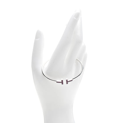 Tiffany 18K White Gold Ruby T Wire Bracelet 2 of 5