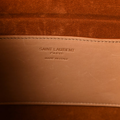 Saint Laurent Calfskin Monogram Take Away Box Dusty Vintage Brown Gold 6 of 11