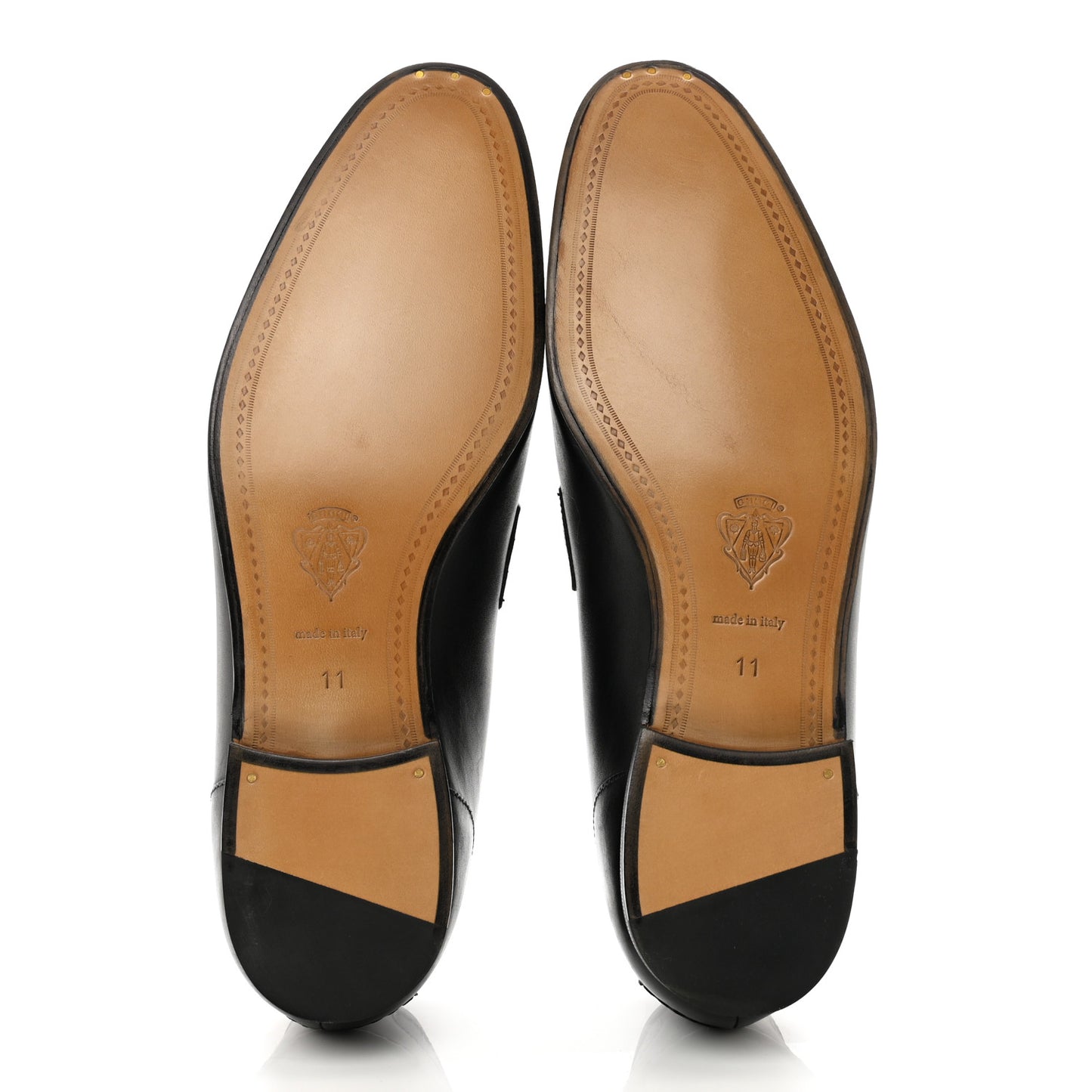 Calfskin Horsebit Mens Jordaan Tassel Loafers 11 Black