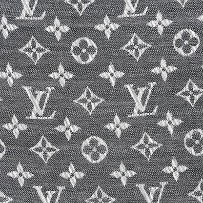 Louis Vuitton Silk Wool Monogram Denim Shawl Black 3 of 6