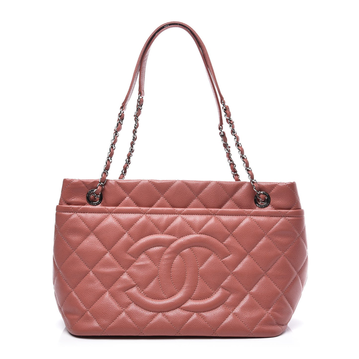 Caviar Quilted Timeless CC Soft Tote Pink