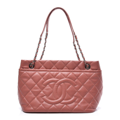 Chanel Caviar Quilted Timeless CC Soft Tote Pink 1 of 11