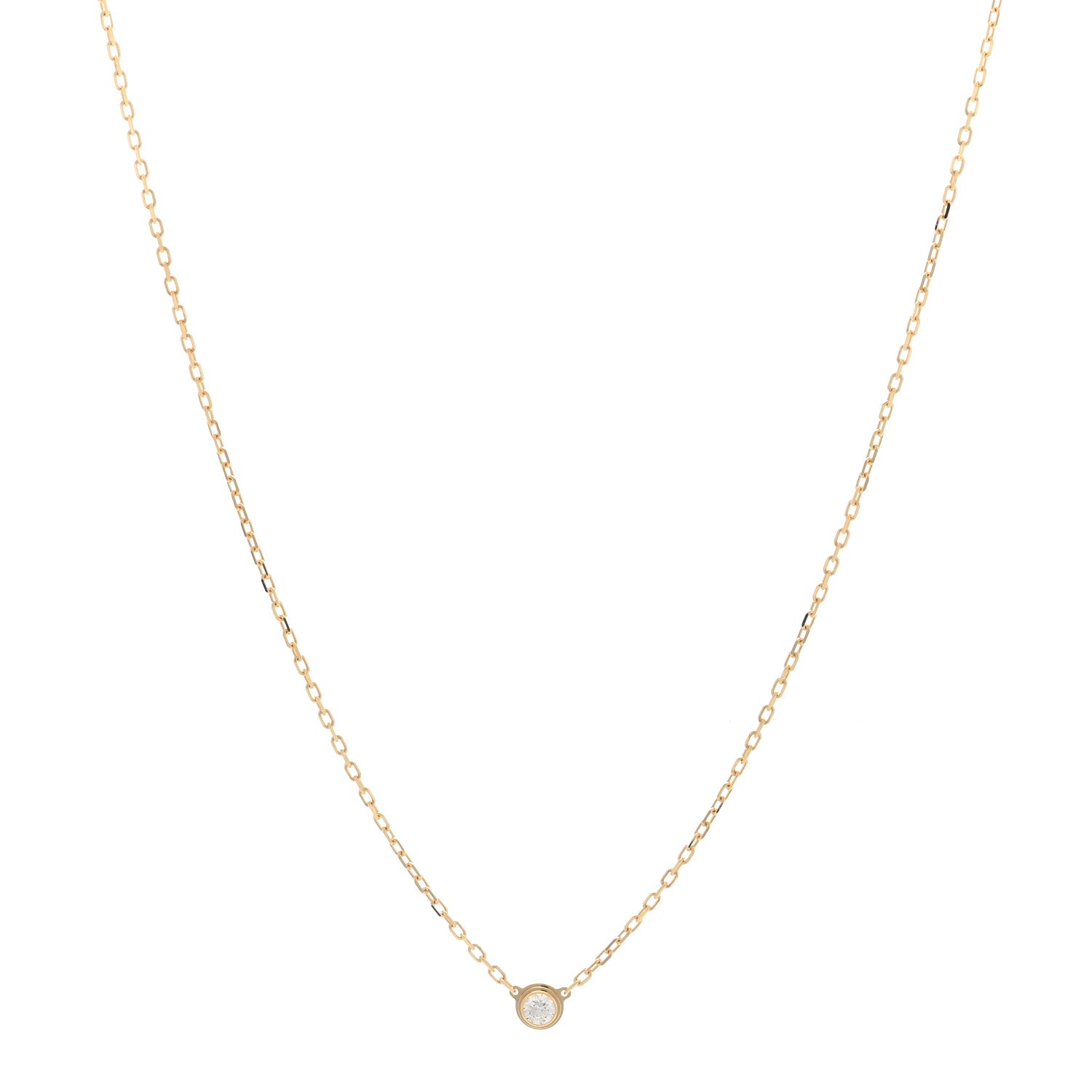 Cartier 18K Yellow Gold Diamond SM D'Amour Pendant Necklace 1 of 3