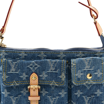 Louis Vuitton Monogram Pochette Accessories Cargo  Blue Denim 7 of 10