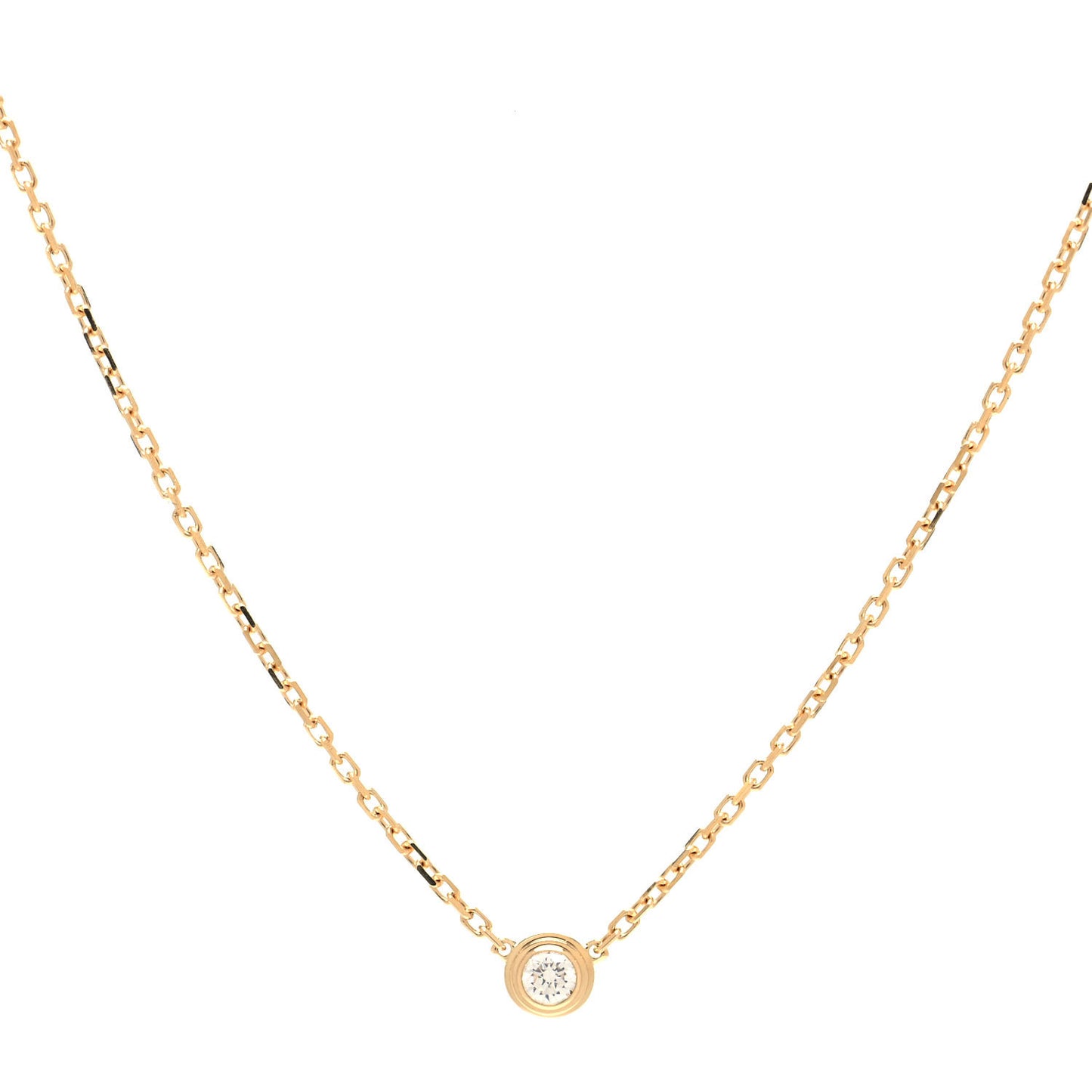 18K Yellow Gold Diamond XS D'Amour Pendant Necklace