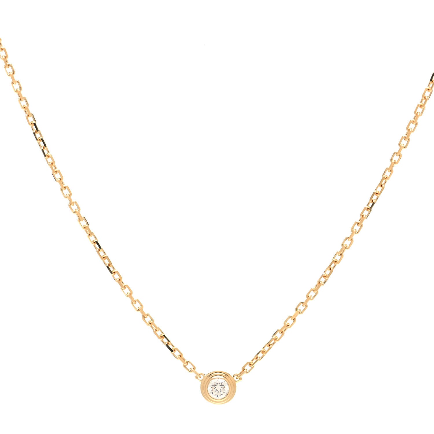 Cartier 18K Yellow Gold Diamond XS D'Amour Pendant Necklace 2 of 10