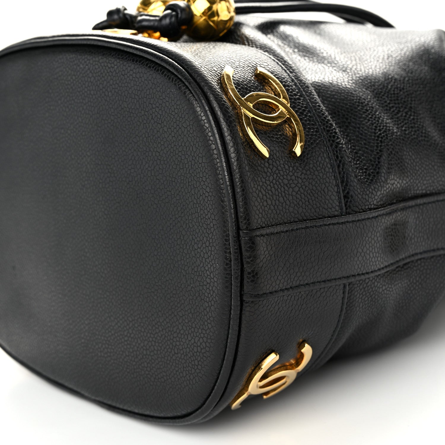 Chanel Caviar CC Drawstring Shoulder Bag Black 10 of 10