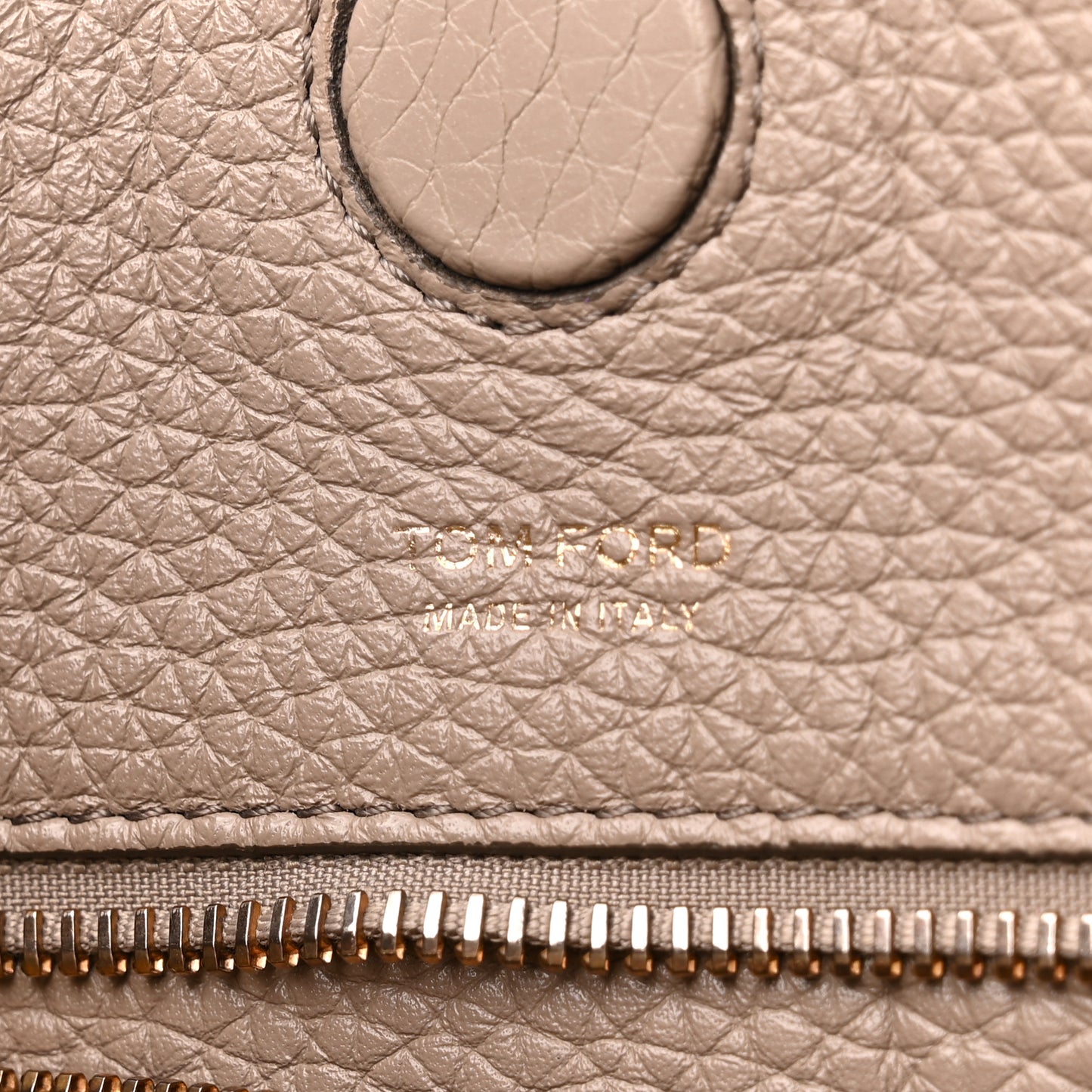 Pebbled Calfskin Alix Padlock Zip Hobo Bag Taupe