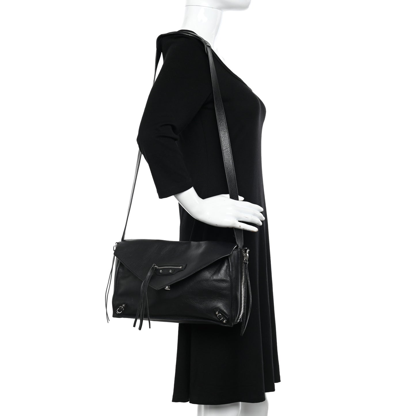 Calfskin Papier Sight Clutch Black