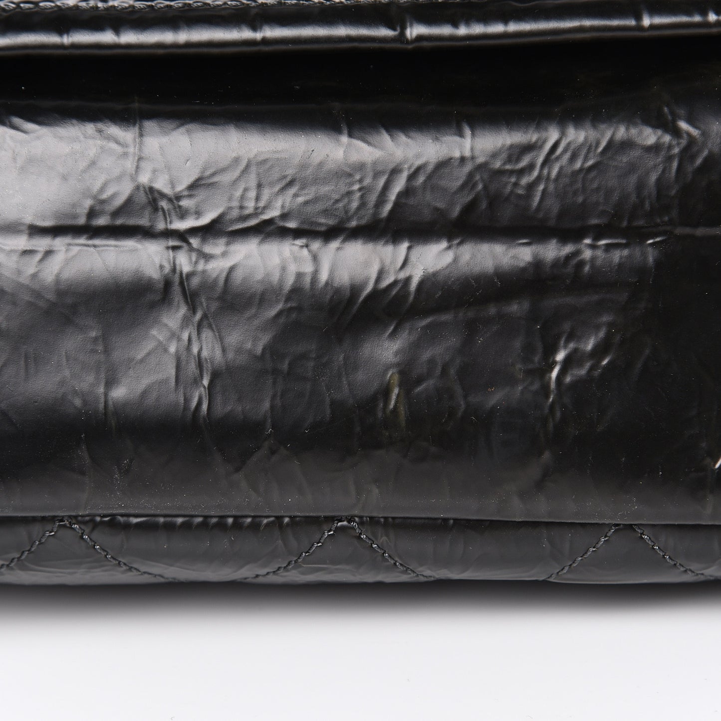 Aged Glazed Nylon Quilted Shopping Tote Dark Grey