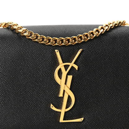 Saint Laurent Grain De Poudre Small Monogram Kate Satchel Black 8 of 10