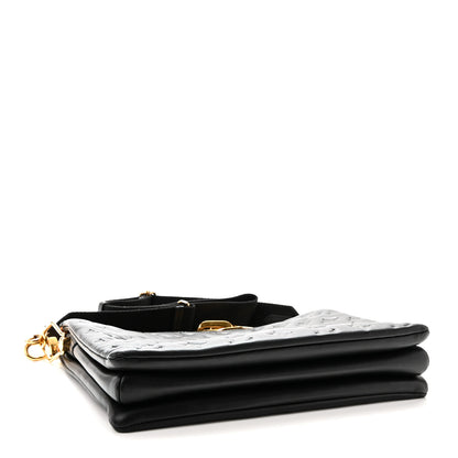 Louis Vuitton Lambskin Embossed Monogram Coussin MM Black 4 of 9