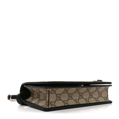 Gucci GG Emblem Monogram Wallet With Strap Beige Ebony Black 4 of 11